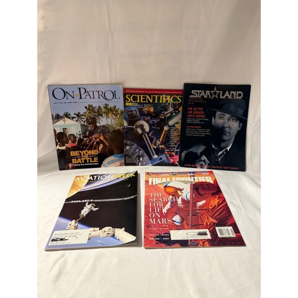Lot 5 Vintage Aviation Space Magazines Starland Final Frontier Aviation Week